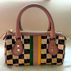 L.A.M.B. Mini Bag with Black, Cream, Green, and Yellow Accents